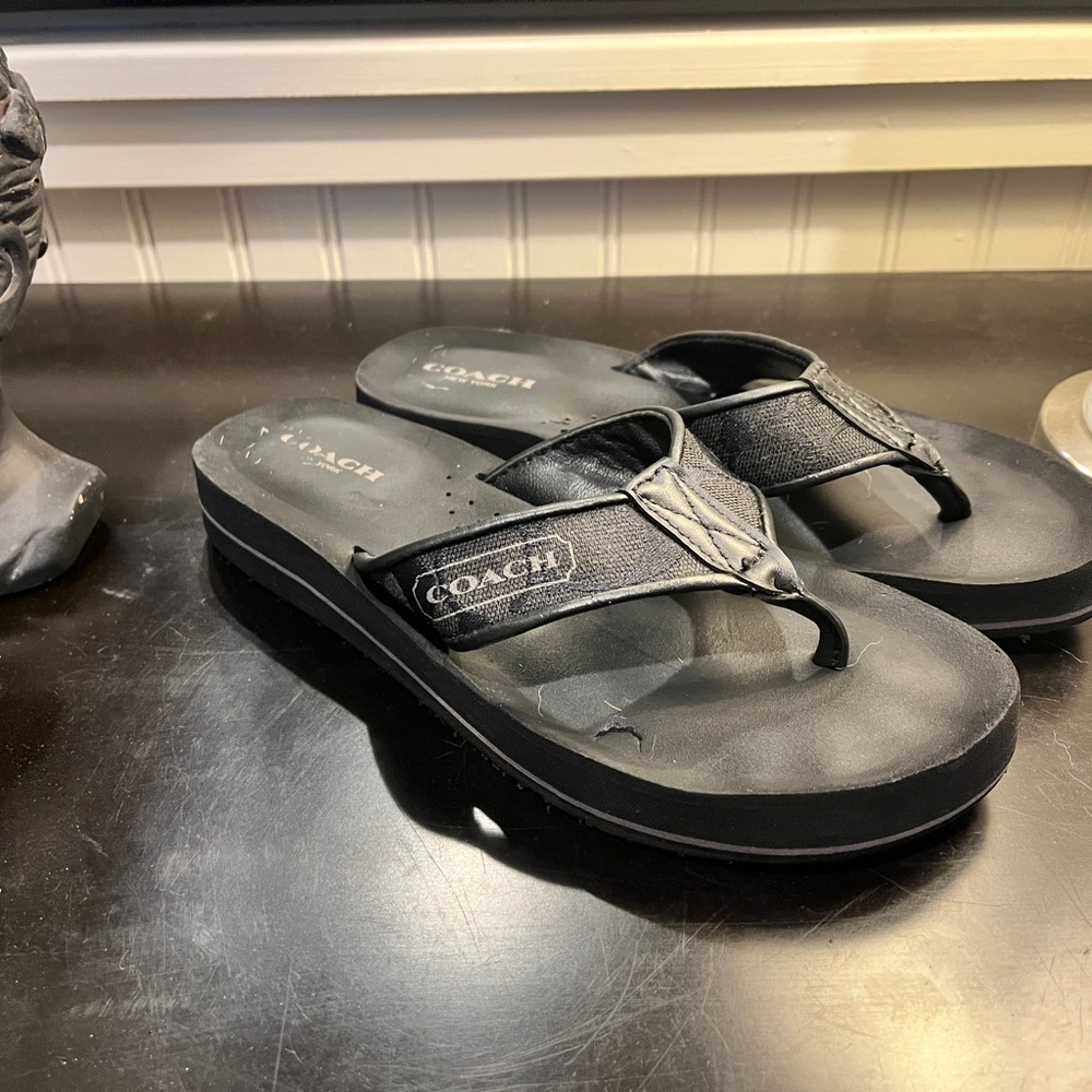 Coach Black Sandals